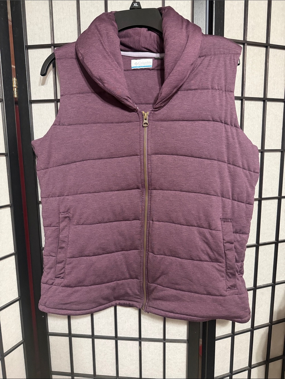 Columbia Quilted Vest in Plum Heather